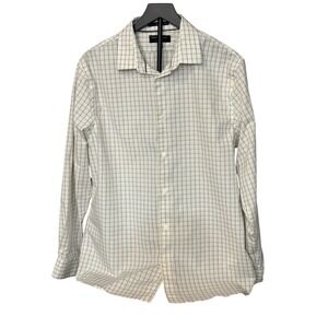Banana Republic Slim Fit Wrinkle Resistant Plaid Button Up Shirt Men's Size L